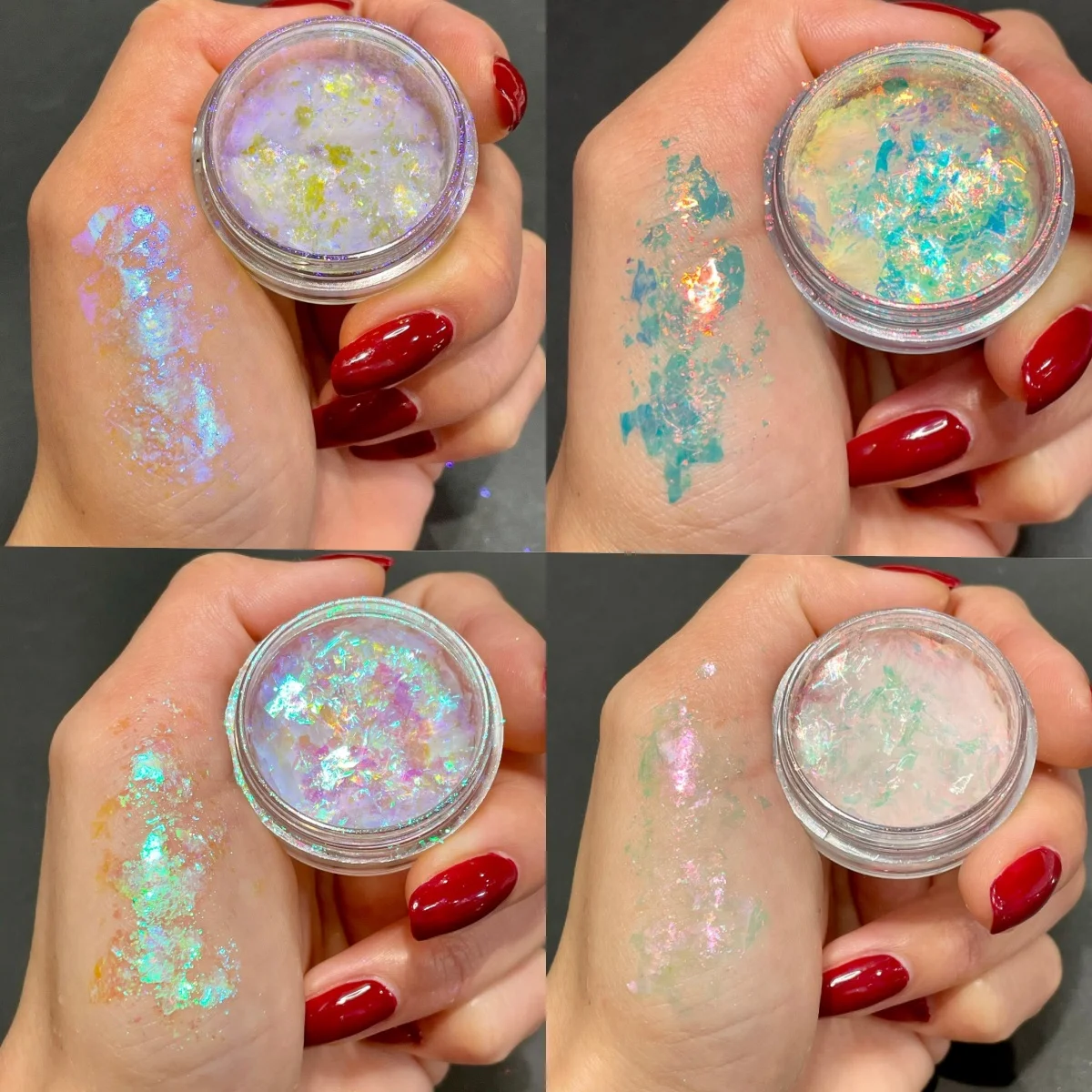 1Jar Aurora Nail Art Glitzer-Pailletten, ultradünn, schillerndes Meerjungfrau-Opal-Pulver für Make-up, Lidschatten, Maniküre, Dekoration, Flocken *