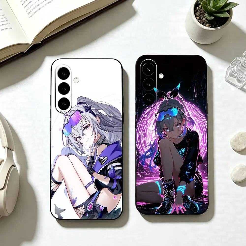 S-Silver Wolf LV.999 h-HSR  Phone Case For Samsung Galaxy A73,A72,A71,A70,A53,A52,A51,Others Soft Black Cover