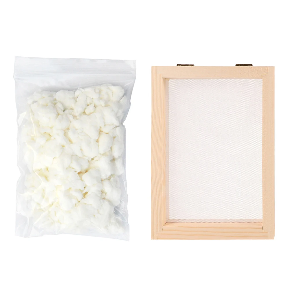 1 Set Kit di strumenti per la creazione di carta fai da te Pasta secca per la produzione di carta per bambini Cornice artigianale educativa Divertimento per il riciclaggio fatto in casa