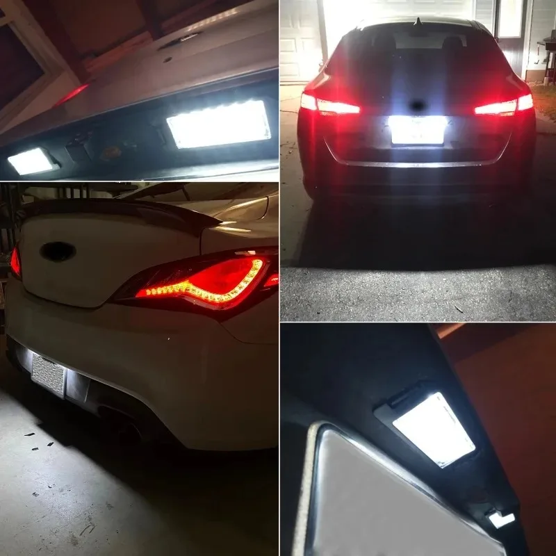 مجموعة واحدة من لوحة ترخيص LED باللون الأبيض لـ I20 Veloster Terracan HP XG30 كوبيه لكيا ريو تا سول التوصيل والتشغيل #1