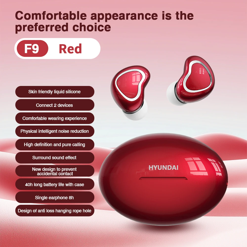 

Choice HYUNDAI F9 Mini TWS Wireless Earphones Bluetooth 5.4 Headphones HD Stereo Call For Sport Game Music