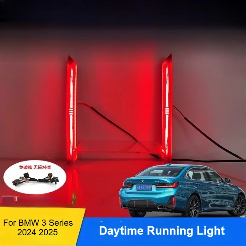 

Для BMW 3 серии 2024 2025, отражатель заднего бампера, светодиодный указатель поворота, задний противотуманный фонарь, задний предупредительный световой сигнал, аксессуары