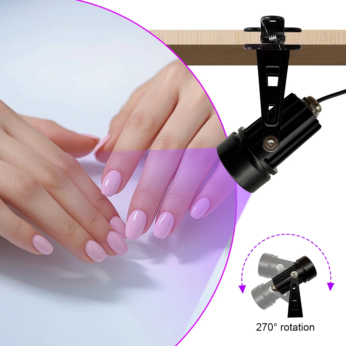 クランプブラックライト、紫外線ランプ、接着剤硬化ランプ、誕生日パーティー、ハロウィーン、ネイルライト、マニキュアランプ