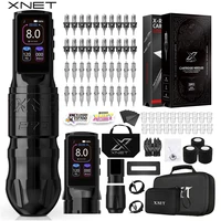 XNET Titan270 máquina de tatuaje inalámbrica Kit completo Motor sin escobillas 4,0 + 5,0mm carrera 40 Uds cartuchos mixtos juego de pluma de tatuaje para tatuaje