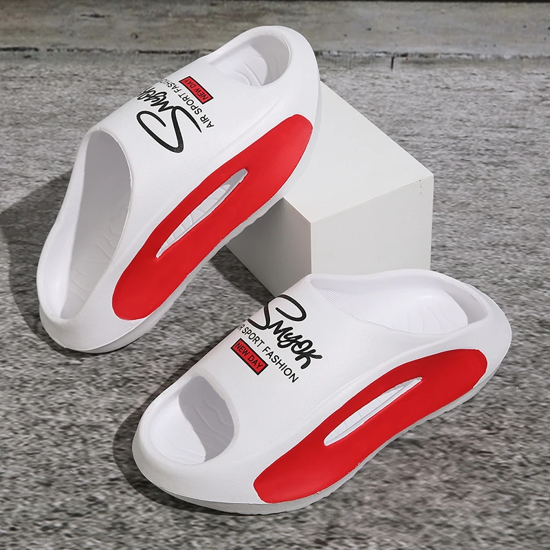 Men's Slippers Light Soft EVA Non-Slip Slides Fashion Slippers Comfortable Men's Slide Casual Sandals Home Indoor Shoes Big Size image 5