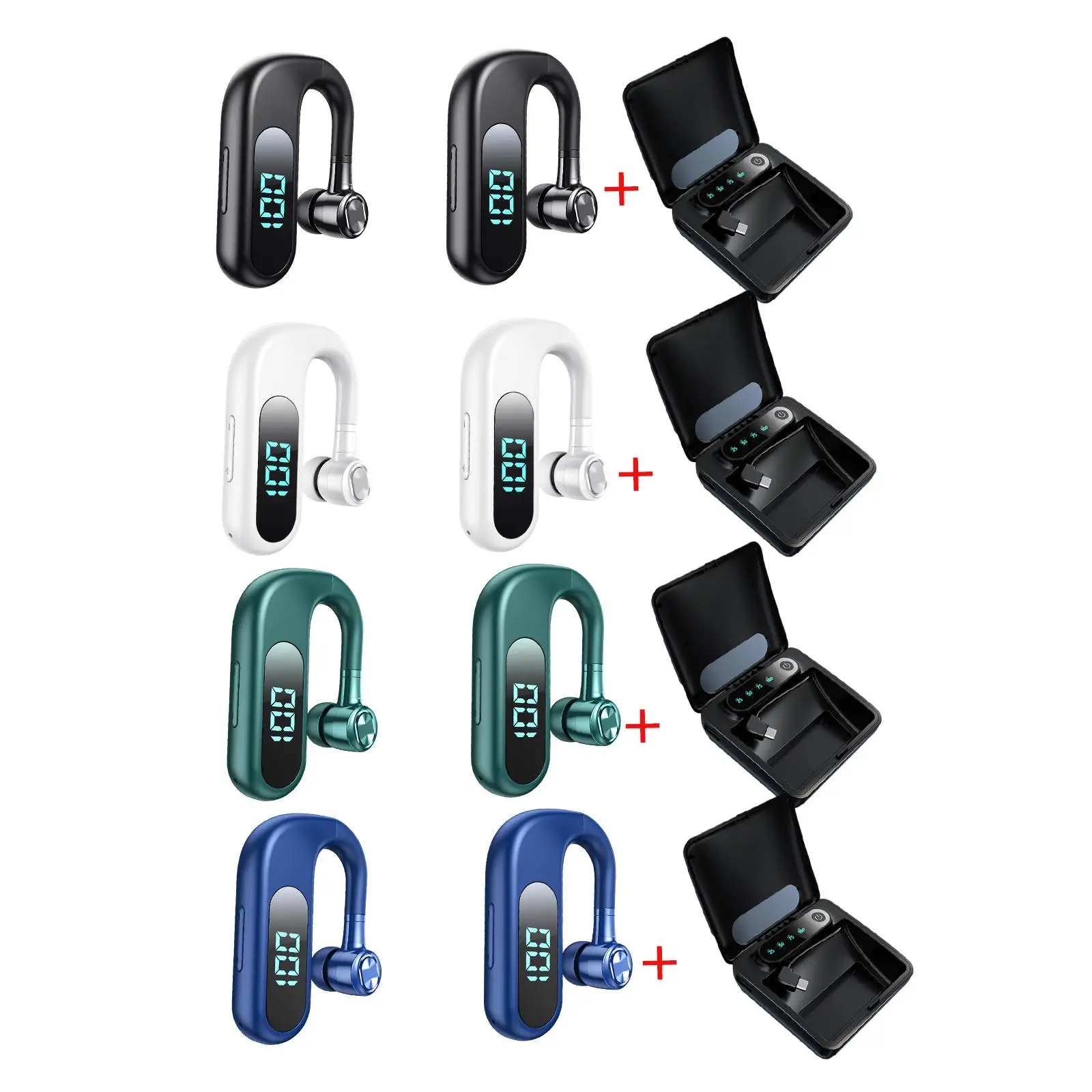 سماعة بلوتوث لاسلكية 5.2 مع ميكروفون قابل للتعديل 270 °   يدوي