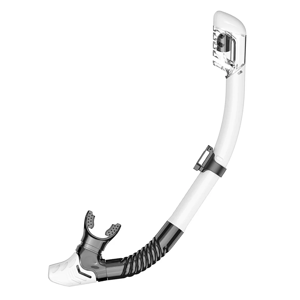 Volltrockener Schnorchel, leicht atmungsaktiver Tauchschnorchel zum Tauchen, Freitauchen, Schwimmen, Oberteil, Trockenventil, Mundstück aus lebensmittelechtem Silikon – Detail 11
