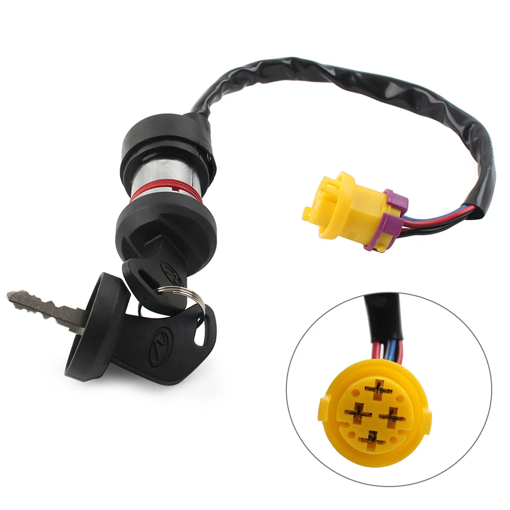 Motorcycle Ignition Key Switch For Linhai Bighorn 260 300 400 ATV Waterproof 30110 27457 30110