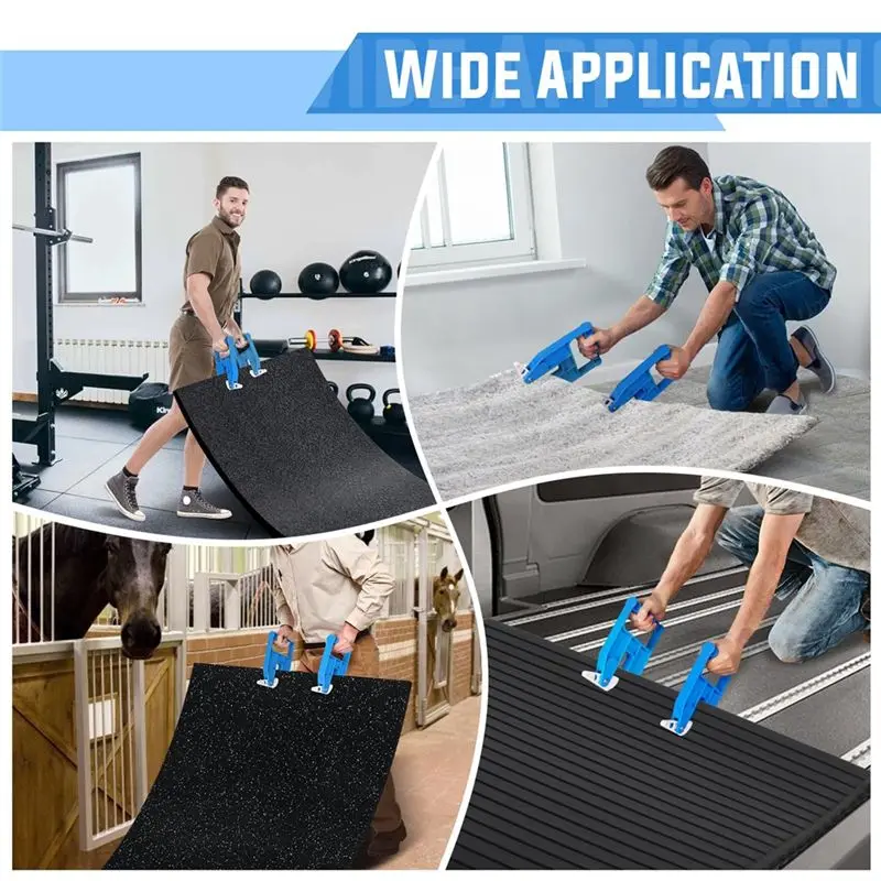 【New User-Coupon!】Matmovers Tool, Mat Grippers For Horse Stall Mat For Livestock, Thick Rubber Mat For Floor, Gym Floor Mat, Tra