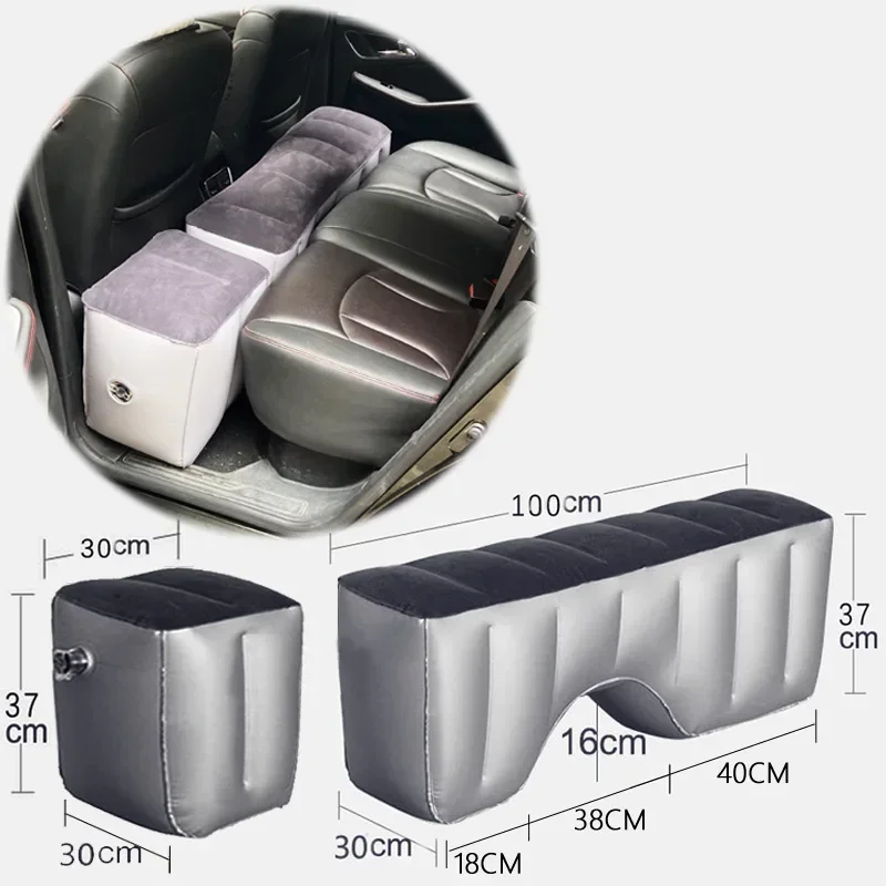 

Inflatable Car Travel Bed Mattress for Auto Seat Accessories Back Seat Gap Pad Air bed Cushion Outdoor without Air Pump