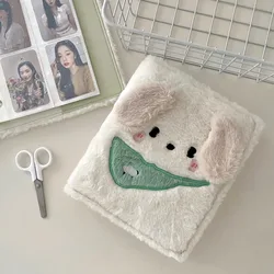 Kawaii Puppy Photo Album Holder Book Plush  A6 Binder Idol Photo Sleeve Winter Warm Album Collect Book Card Bag Business Album