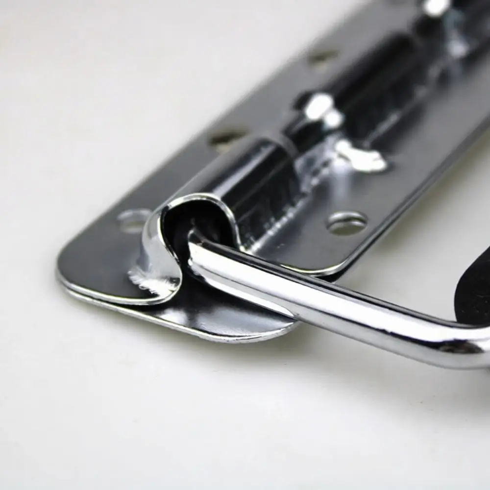Stainless Steel 304 Folding Spring Loaded Grab Handle Pull Hardware For Industrial Wood Case Tool Box Flight Chest