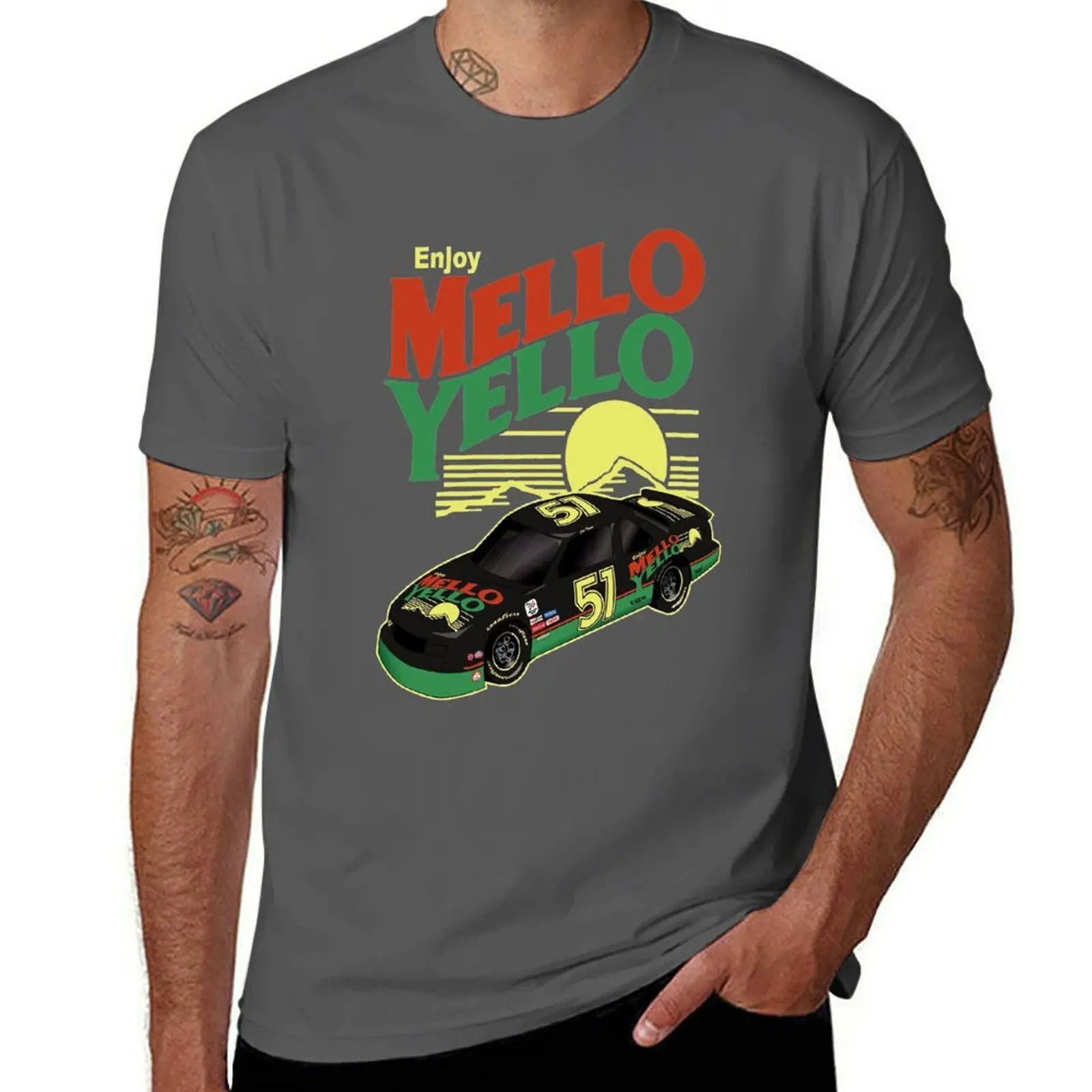 Enjoy Mello Yello 51 Logo T-Shirt High Elasticity Sports Tee Shirt