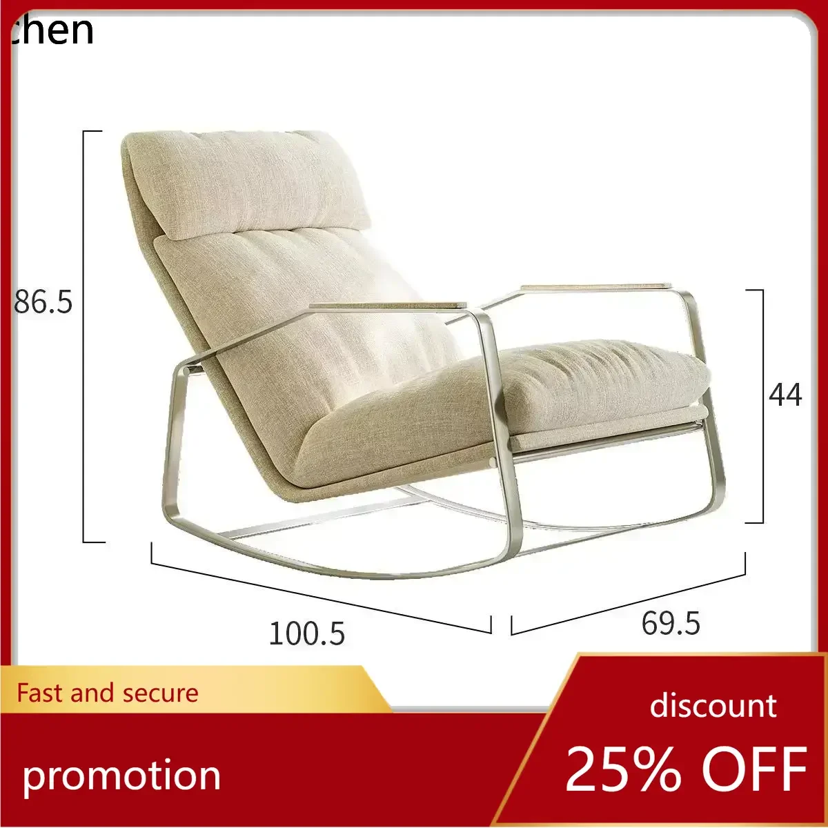 

ZMLLeisure Rocking Chair Recliner Relaxing Bedroom Living Room Sofa Single Seat