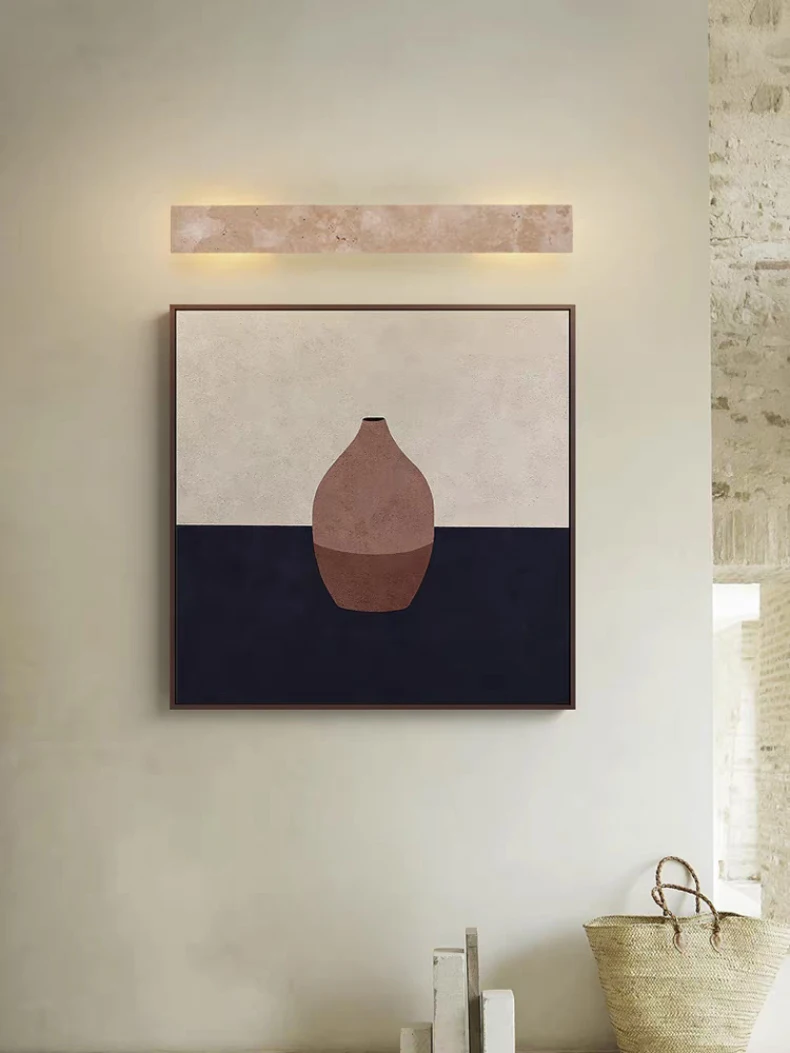 Rectangle Natural Marble Wall Lamp G9 Bulb Indoor