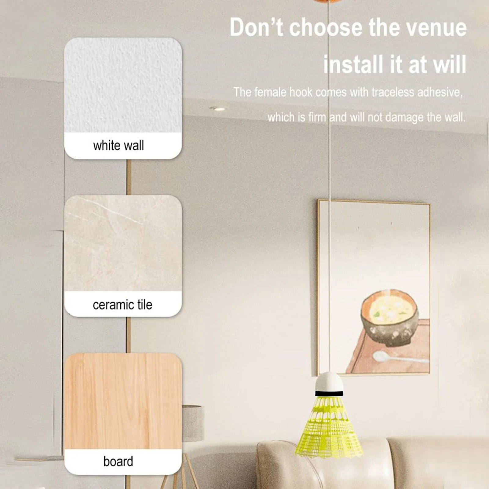 معدات ممارسة كرة الريشة آلة التدريب الذاتي لتنس الريشة للمبتدئين والهواة THJ99 #5