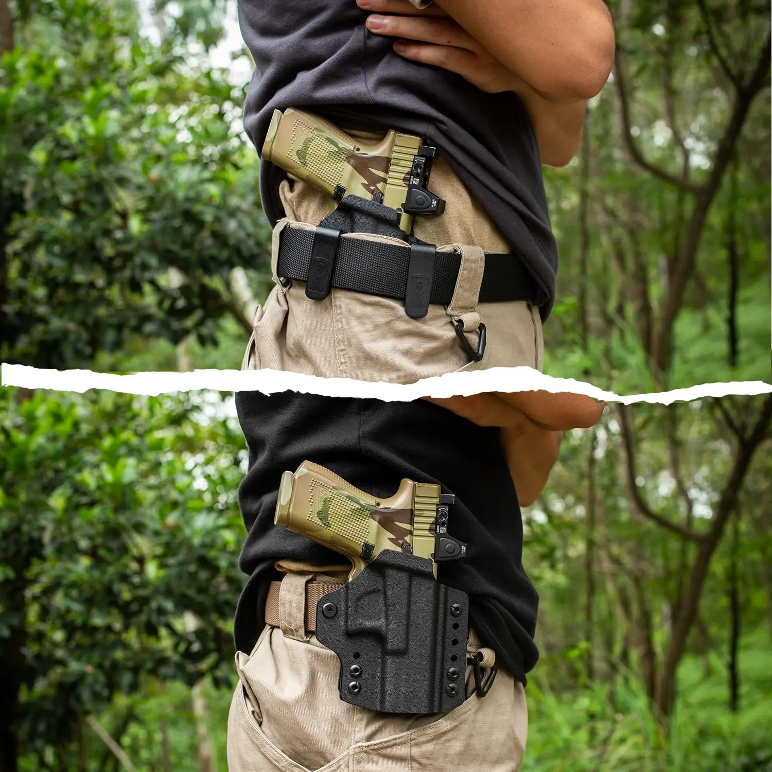 Only Fit Sig Sauer P365/P365 X/P365 SAS,IWB&OWB Convertible Kydex Holster Optics Cut,Matching Sights,4.4cm Belt Clip,Right Hand