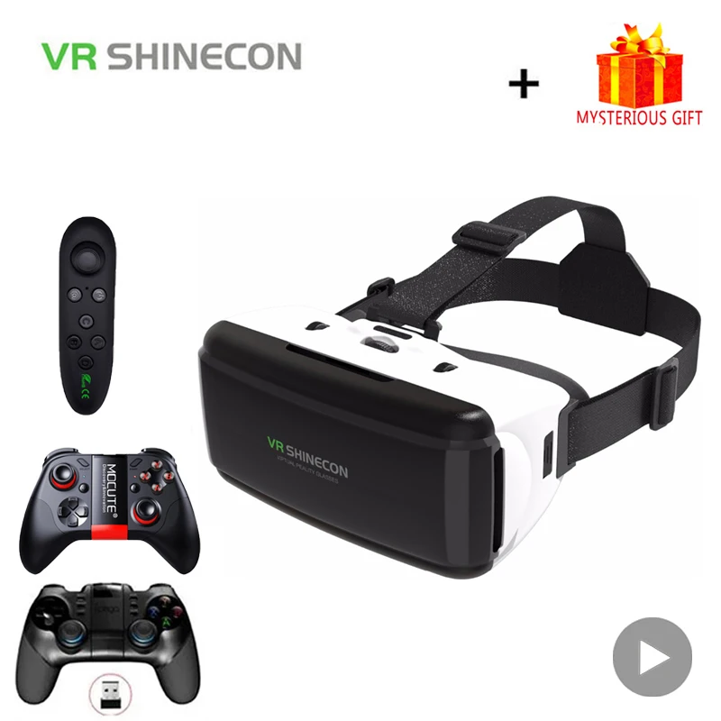 VR Shinecon Casque خوذة نظارات ثلاثية الأبعاد الواقع الافتراضي معزز آيفون أندرويد الهاتف الذكي الهاتف الذكي حملق لعبة Viar المحمول #1