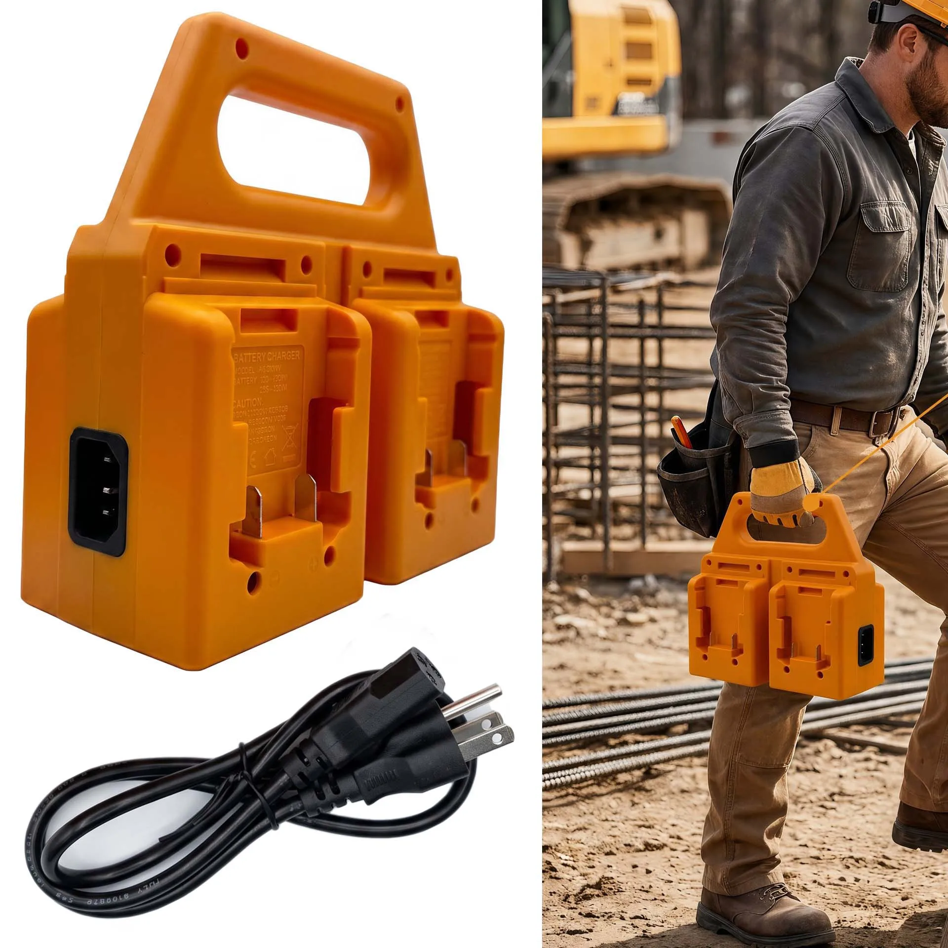 18V 21V Fast Charging Station for Batteries 4 Slot ABS Charger Holder Compatible with DCB200 DCB203 48111812 48111850