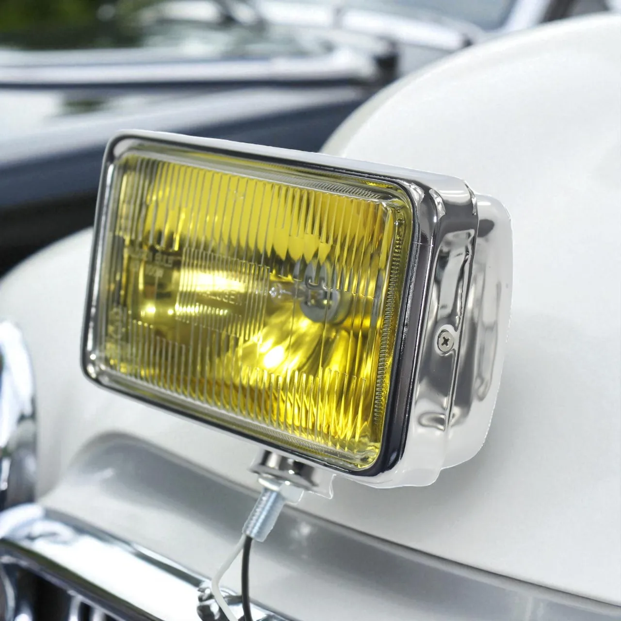 High Power 100W Stainless Steel Square Fog Driving Light H3 Real Glass Universal SUV Auto Truck Light System