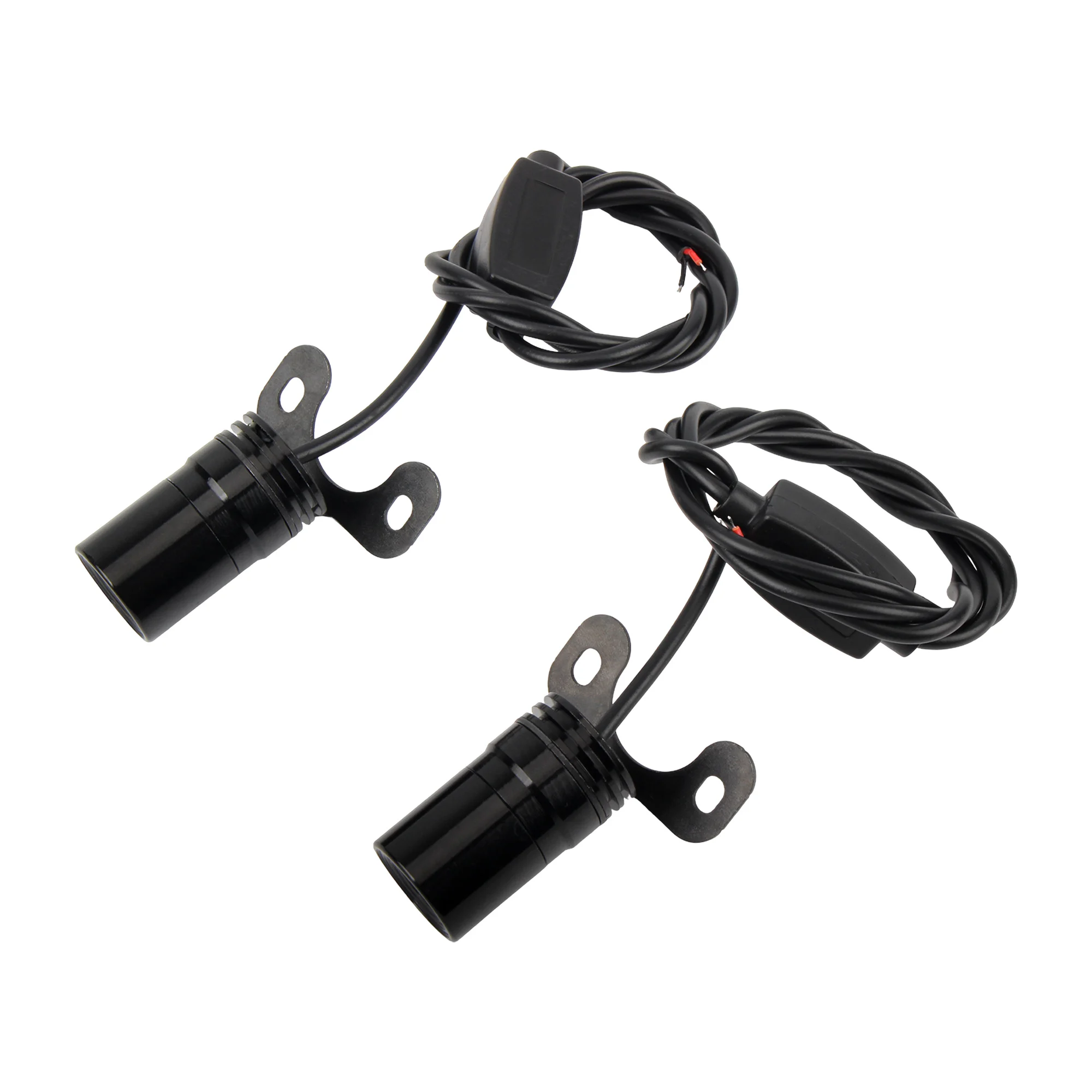 دراجة نارية عالمية LED الملاك الجناح أضواء الإسقاط 2 قطعة ل هارلي هوندا ياماها مصباح للزينة تعديل أجزاء #3