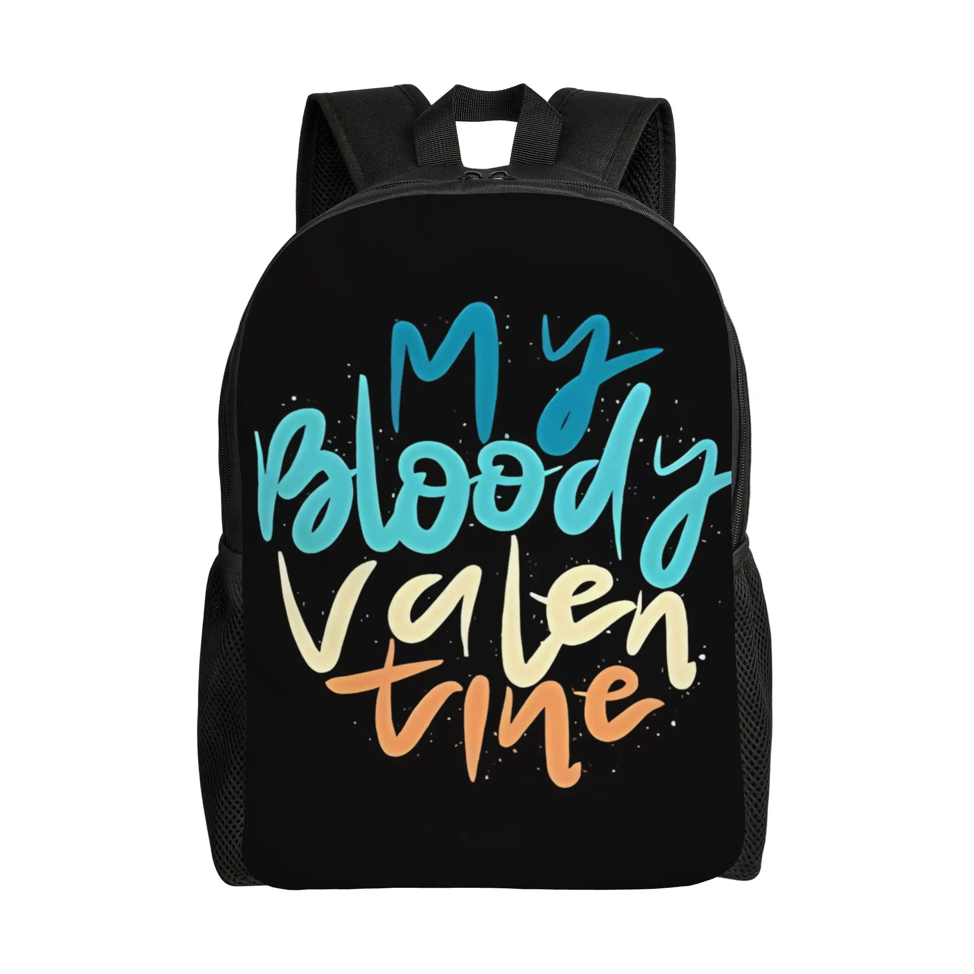 

Lettering My Bloody Valentine Backpack Office Workers Daily Large Capacity Schoolbag Back To School Season