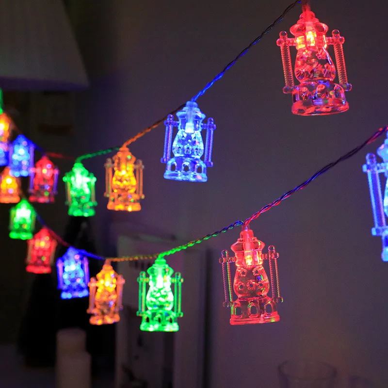 1PCLED Palace Lantern Ramadan Atmosphere Room Decoration Light Romantic Creative Luminous Light String Flashing Light