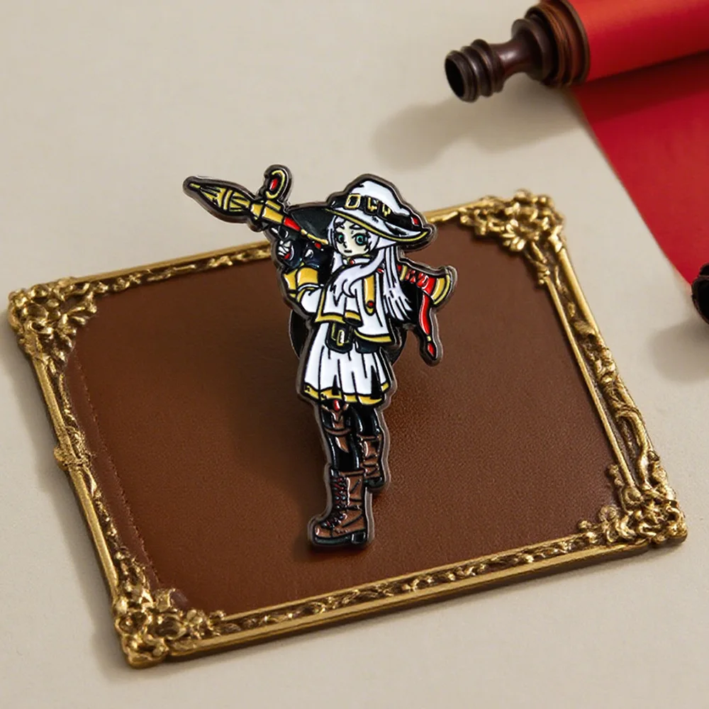 صاروخ قنبلة يدوية الساحر المينا دبابيس فريرين: ما وراء نهاية الرحلة شارة التلبيب حقيبة الملابس بروش مجوهرات الديكور #3