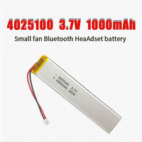 4025100 Battery 1000mAh  3.7V Li-Polymer Lithium Batteries for Bluetooth Voice Recorder EBook Smart Furniture Cabinet Light LED