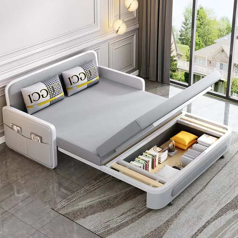 

Hot Sale Sofa Cum Bed Save Space Foldable Living Room Sofas Modern Folding Sofa Bed Furniture with Storage