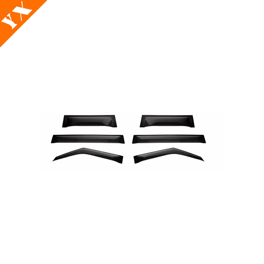 For BYD U8 YangWang U8 Accessories Black Look Trim Car Window Sunshade And Rain Cover Protector Sticker Cover 6pcs