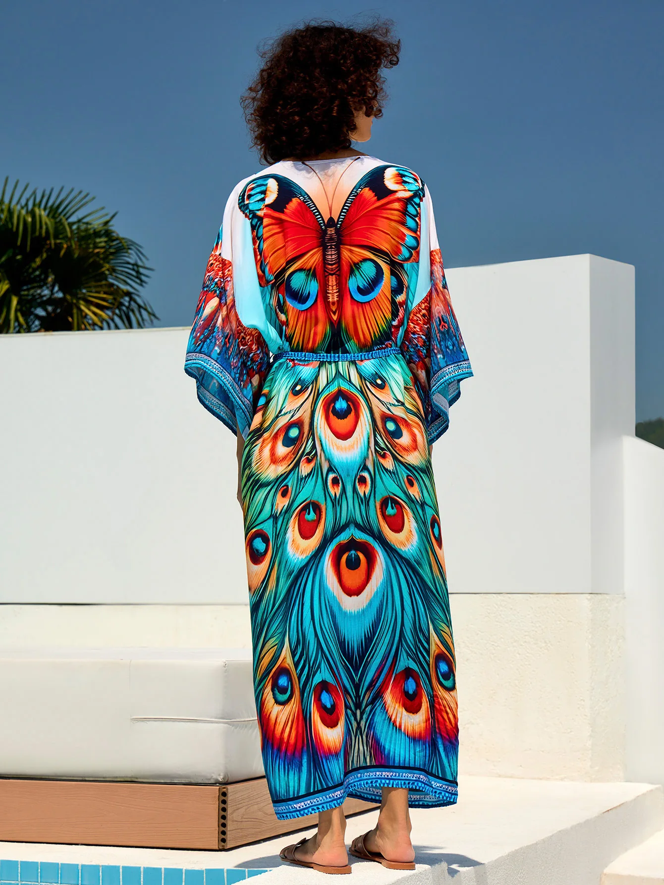 Bikini damskie narzuta na kostium kąpielowy stroje kąpielowe z otwartym przodem kardigan Kimono długa suknia sukienka