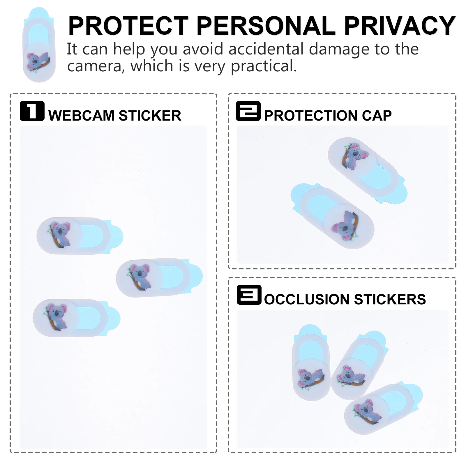 

Privacy Cover for Webcam Laptop Phone ABS Material Slide Shield Gift Idea Long Lasting Use Chic Design Protective