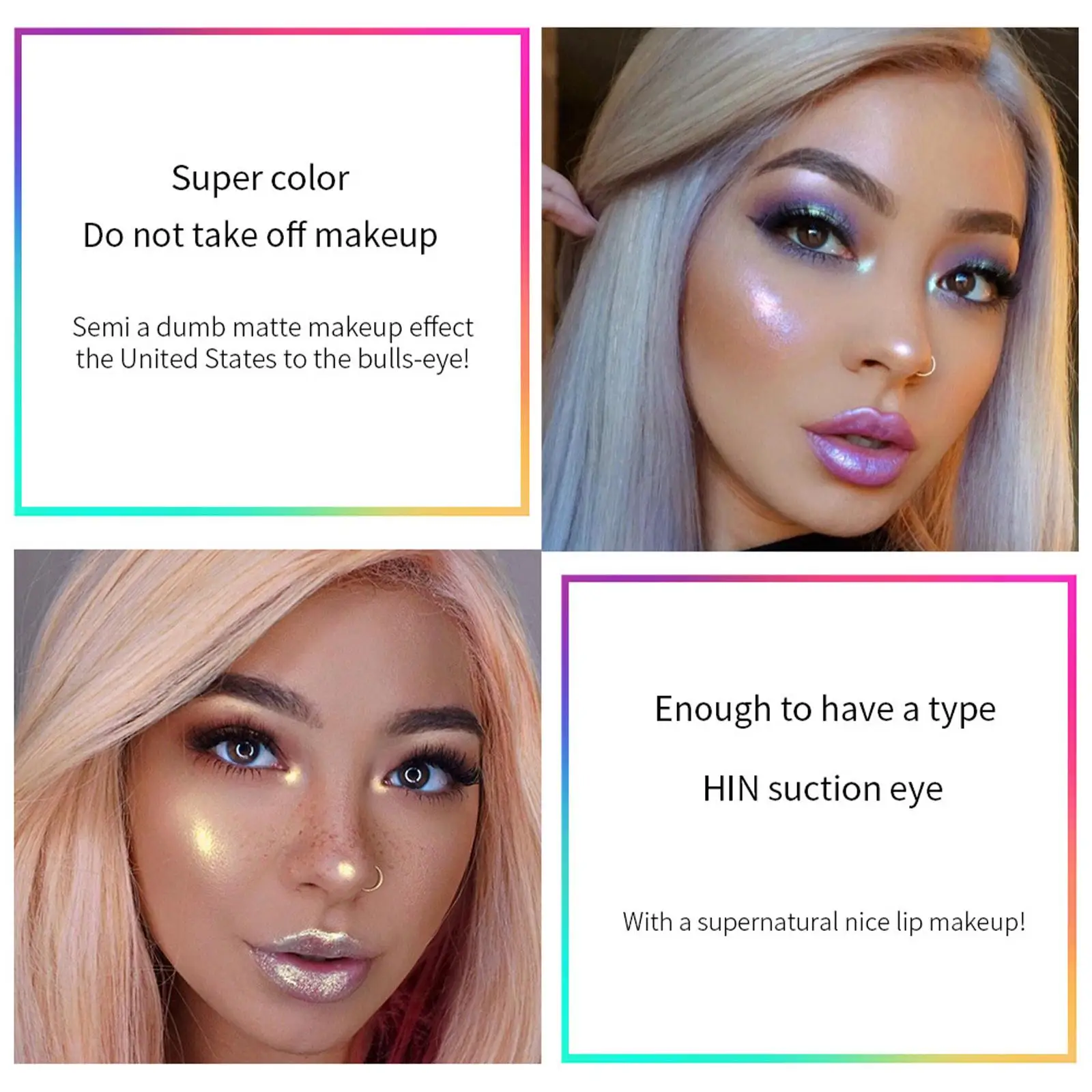 Longlasting Glitter Polarized Lip Gloss Set Waterproof Moisturizing Lipstick for Makeup Cosmetic Show