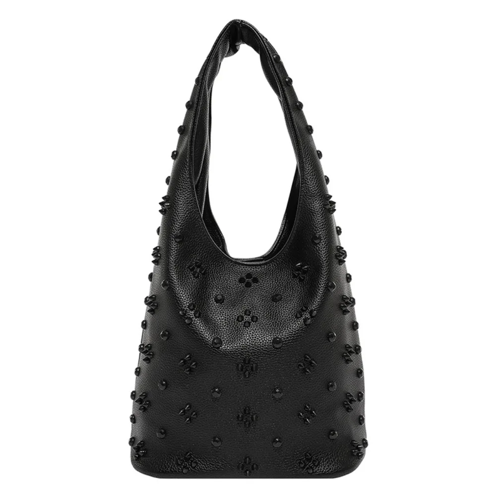 

Casual Metal Stud Rivet Shoulder Bag Punk Style Sweet Cool Underarm Bag Spicy Girl Handbag Y2k Underarm Bag Girl