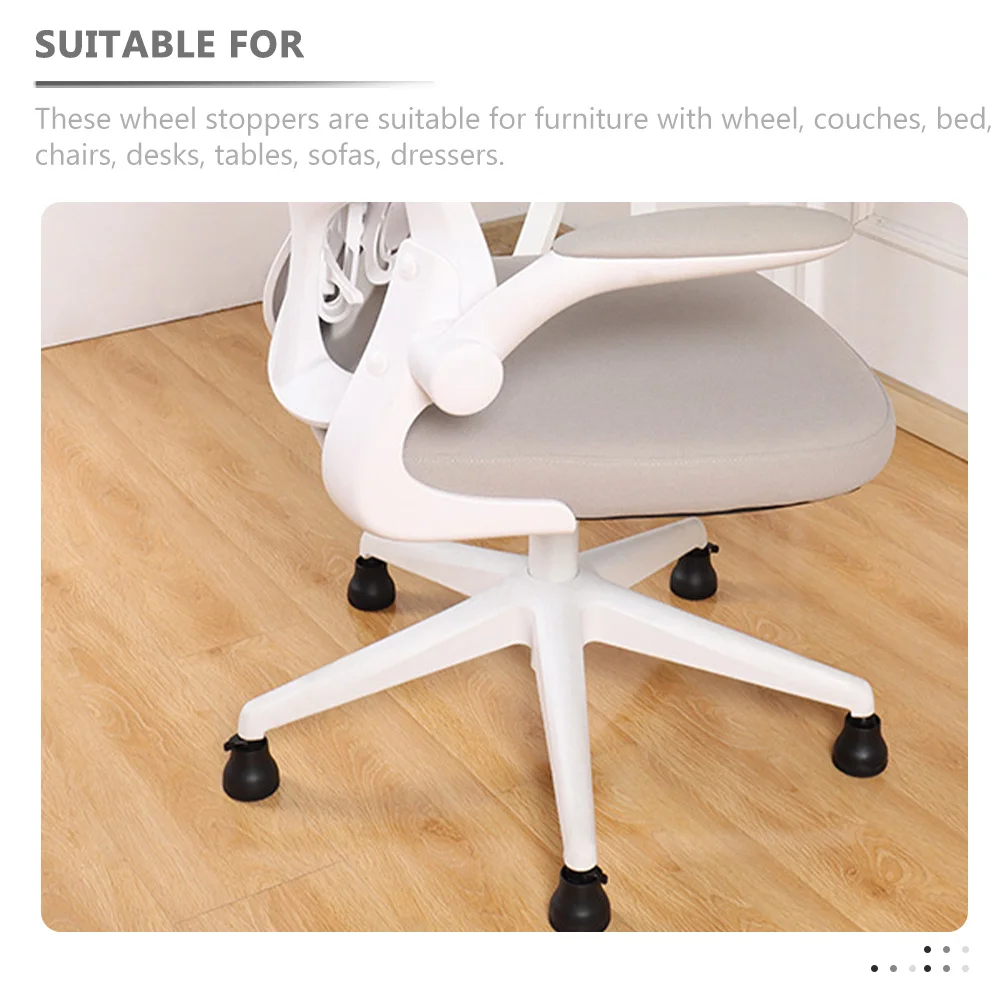 

5Pcs Office Chair Casters Wheel Stopper Furniture Rolling Casters for Bed Sofa Chair Desk Floor Protection Bed Wheel Stopper