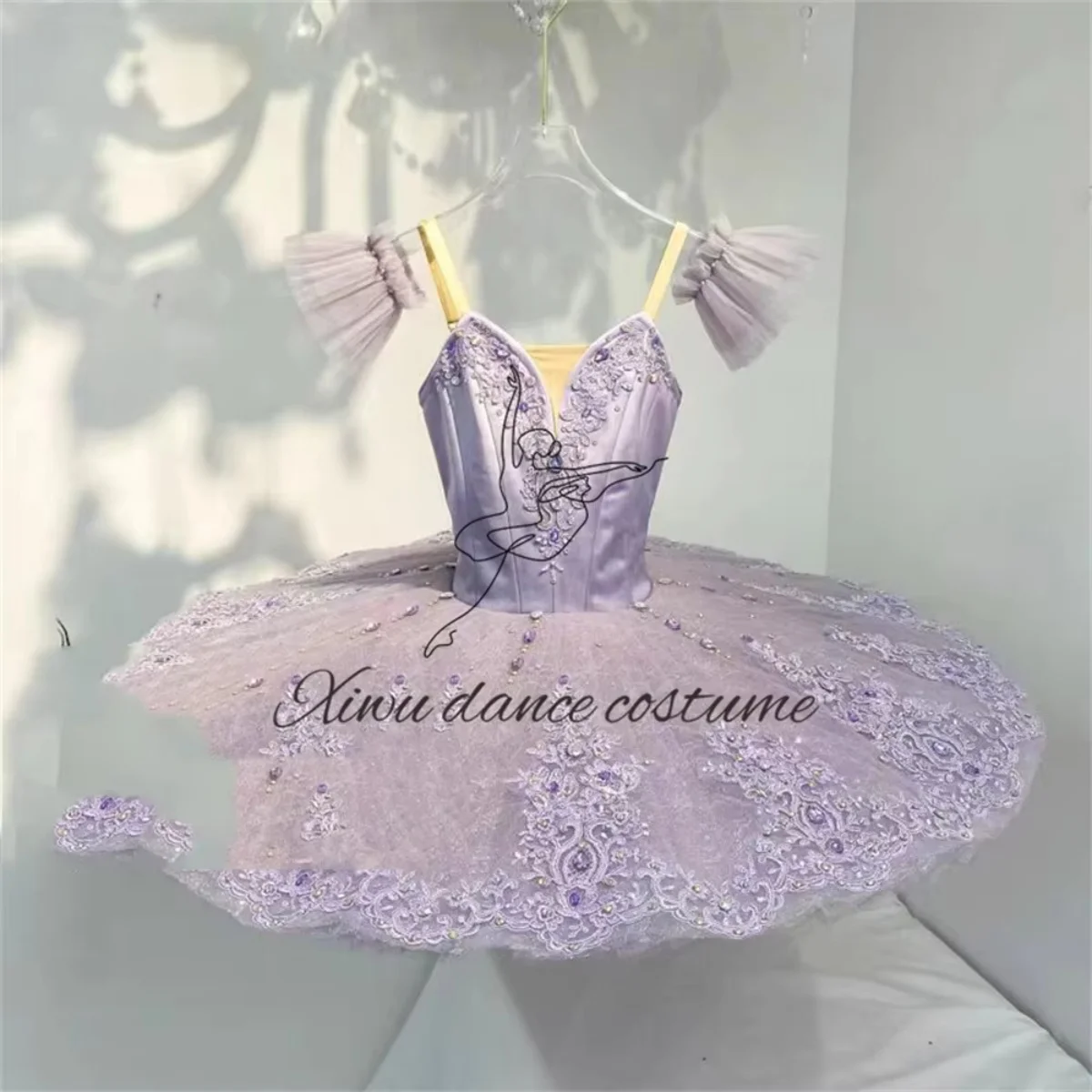 Customized Purple Lilac Paquita Variations Ballet Performance Costume