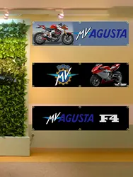 60x240cm MV Agustas Motorcycle Flag Banner Tapestry Polyester Printed Flag Garage or Outdoor For Decoration