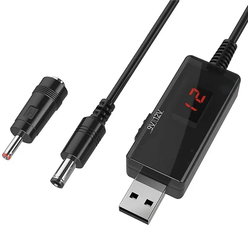 A04G-4X USB To 9V,5V To 12V Step Up,USB Cable DC 5V Boost To 9V 12V Voltage Converter 1A Step-Up Volt Transformer Power Line