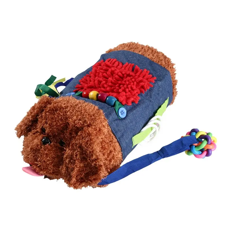 ABRU-Fidget Sensory Dog Blanket For Seniors For Elderly Dementia Patients Premium Activities Engagement Item(Pup)