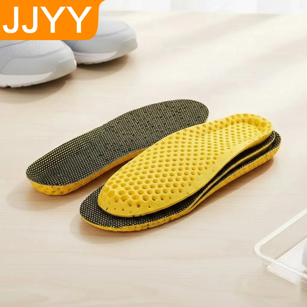 1Pair Elastic Shock Absorbing Breathable Honeycomb Insoles f