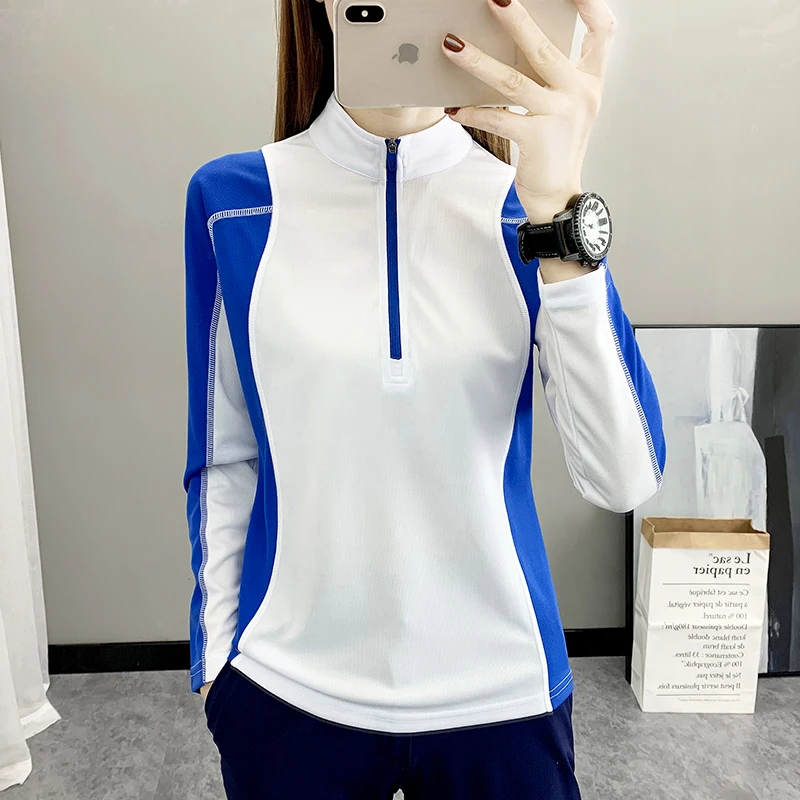Women Hiking T-shirts Elastic Breathable Quick Dry Hiking T Shirt Women Trekking Long Sleeve T Shirt Outdoor Sports Gym T-shirt