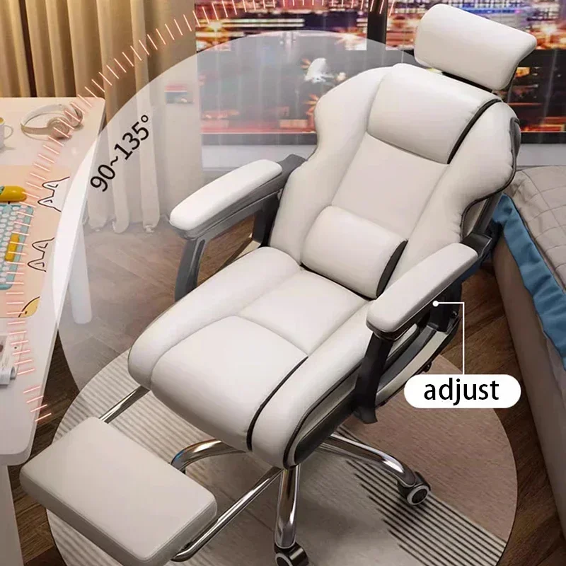 Gaming Office Desk Chair Swivel Comfortable Leather Rolling Luxury Ergonomic Chairs Reading Cadeira Para Computador Furnitures