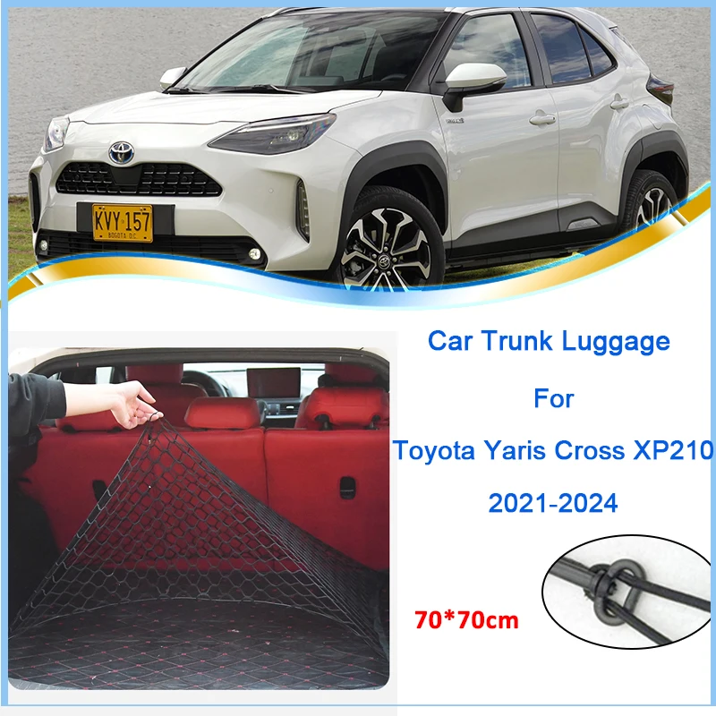 For Toyota Yaris Cross XP210 2021 2022 2023 2024 Car Floor Boot Cargo Trunk Net Nylon Storage Organizer Interior Accessories