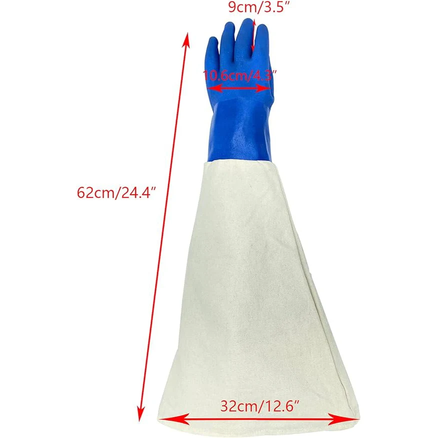 HOLDWIN Industrial gloves canvas sandblaster gloves sandblasting machine parts Blasting gloves 65cm