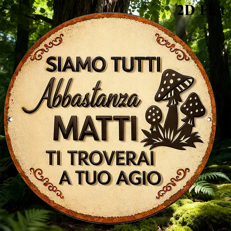 2D Flat, 1pc Italian Phrase Wall Plaque 