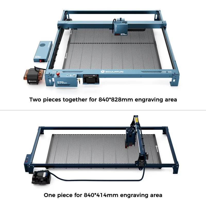H4 840x828mm Set da 2 pezzi di pannello di lavoro a nido d'ape Letto laser a nido d'ape per incisore laser Taglio laser