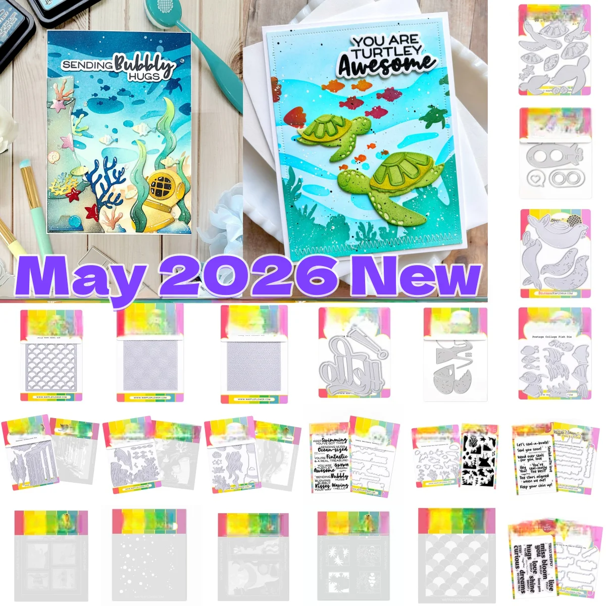 Submarine Summer Sea Creatures Metal Cutting Dies Clear Stamps Stencil For DIY Greeting Card Scrapbook Decoration May 2026 New
