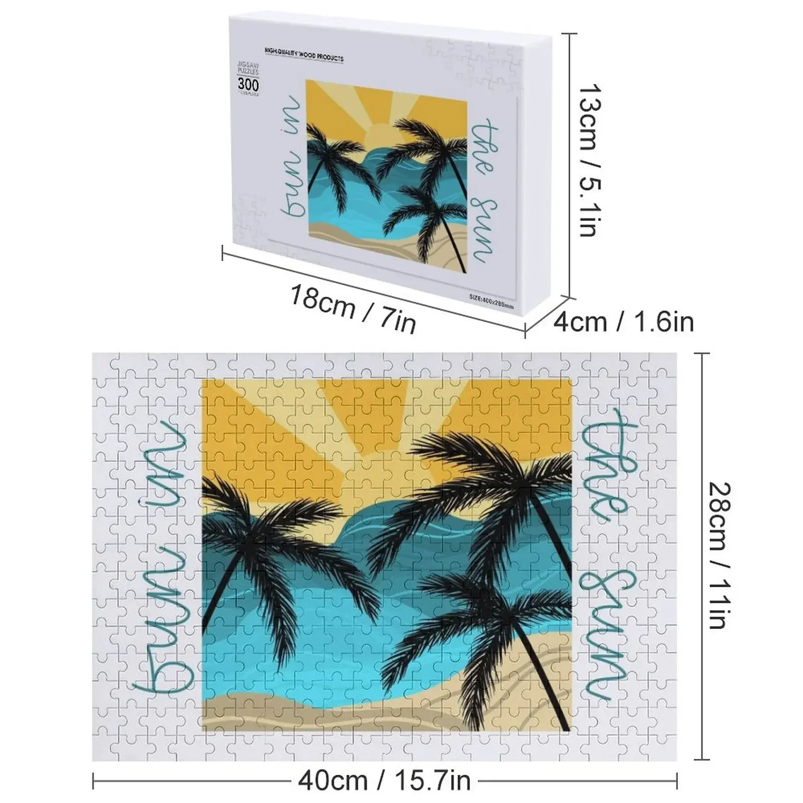 Personalizowane drewniane puzzle dla dorosłych z motywem plaży, nowatorskie zabawki dla dzieci, drewniane kompozycje dla dzieci 2022, puzzle z możliwością personalizacji.