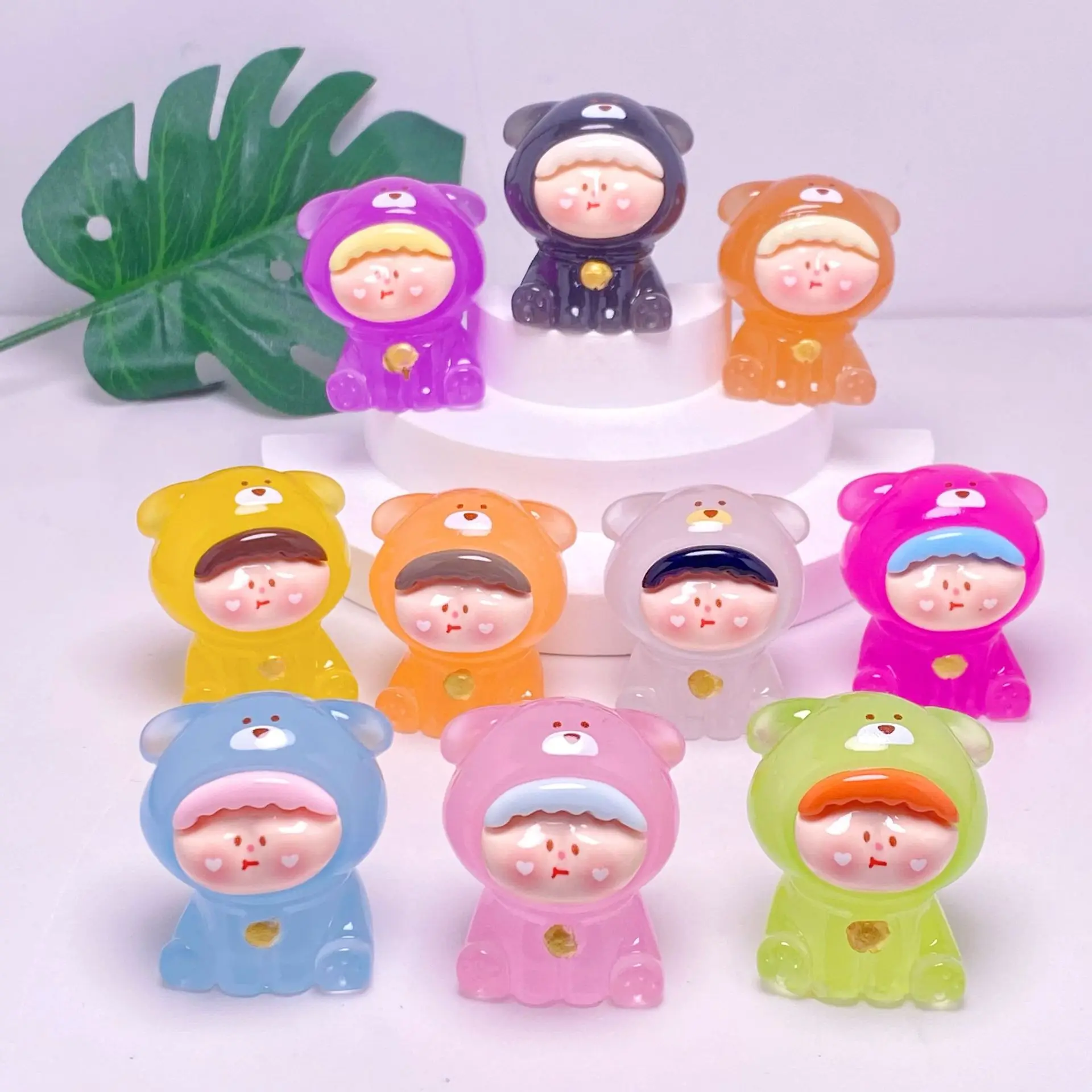 5pcs Resin KiKi Toys Dolls Figures Home Garden Decoration Cartoon Desk Car Ornaments Gifts Dollhouse Crafts DIY